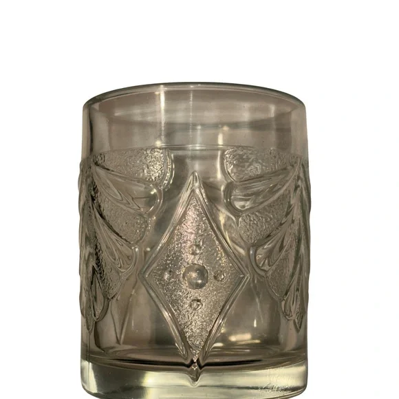 Martha Stewart Set of 6 Everyday Use Fan Diamond Round Clear Glasses - Picture 5 of 16